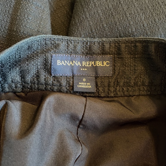 Banana Republic Black Cotton Mini Skirt with Pockets Size 8 - Picture 2 of 6